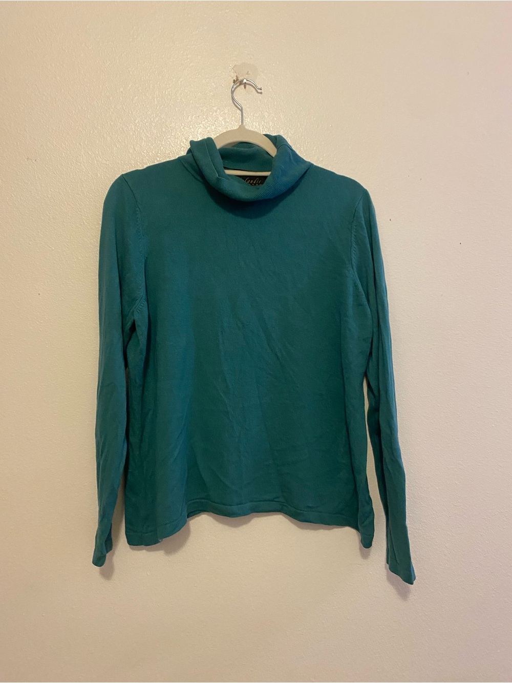 Icelandic Designs Teal Knit Turtleneck Sweater